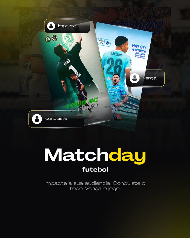 Arte Matchday de Futebol profissional